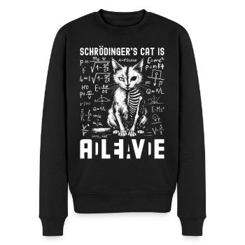 Schrödingers Katze Dead and Alive - Männer Premium Bio Pullover - Schwarz - Vorne - Nico (187cm)