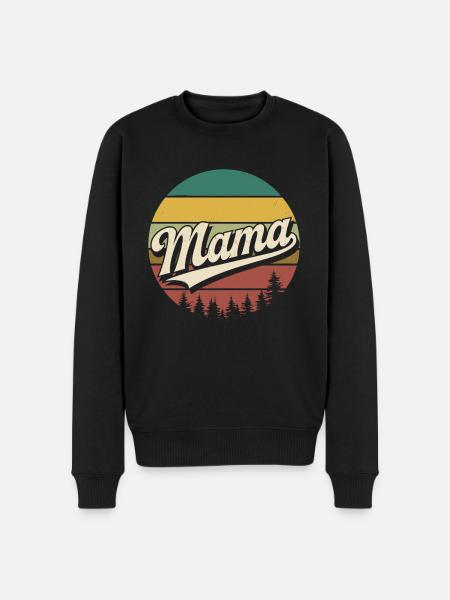 Mama Retro Sunset Logo - Men's Premium Organic Jumper - black
