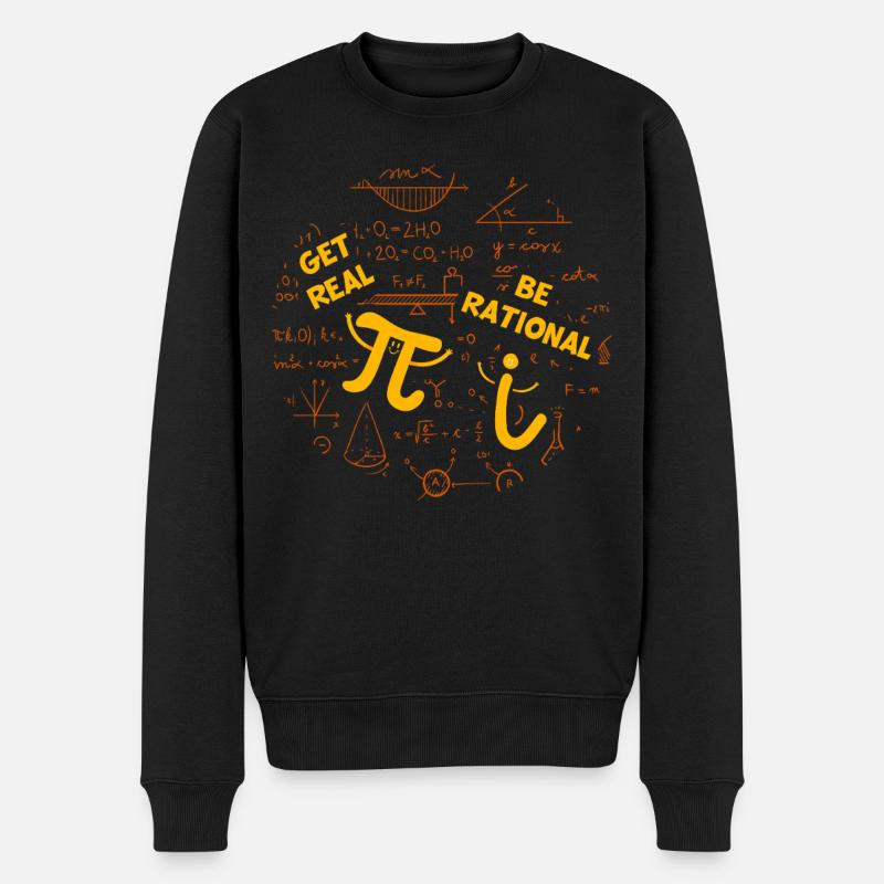 Mathe-Humor – Pi vs. imaginäre Zahl - Männer Premium Bio Pullover - Schwarz