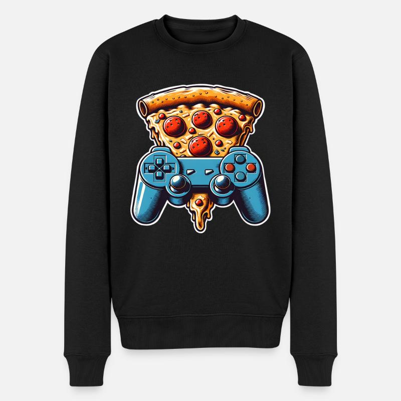 Pizza Gaming Gamer - Pull Premium bio Homme - noir