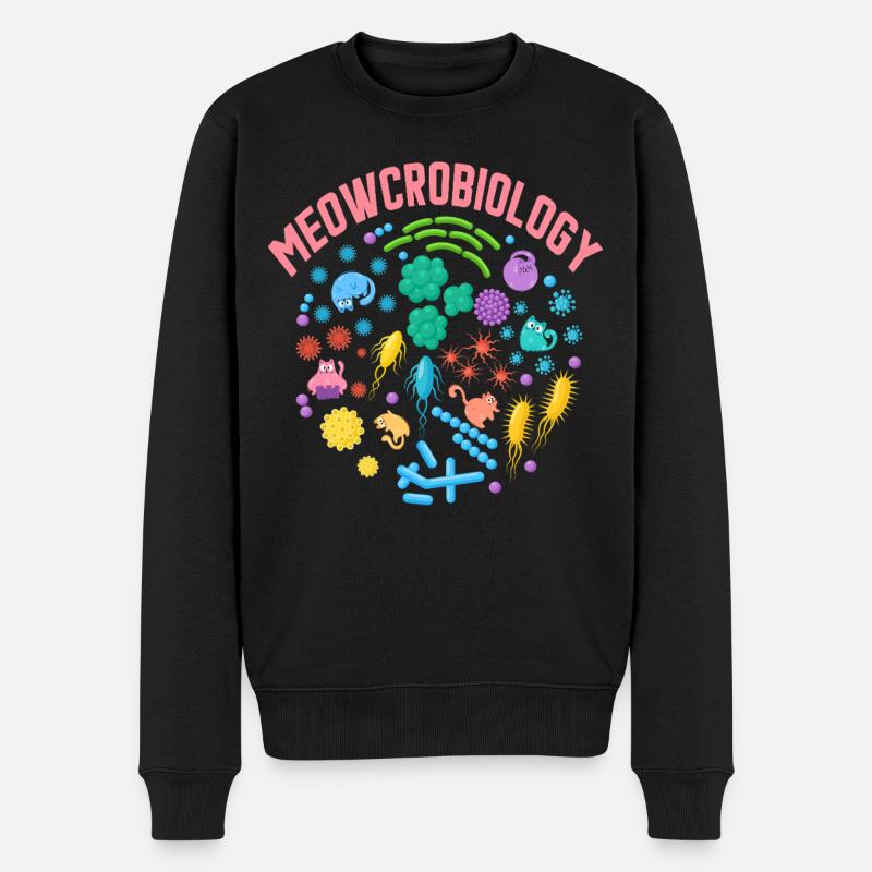 Mauzkrobiologie - Männer Premium Bio Pullover - Schwarz