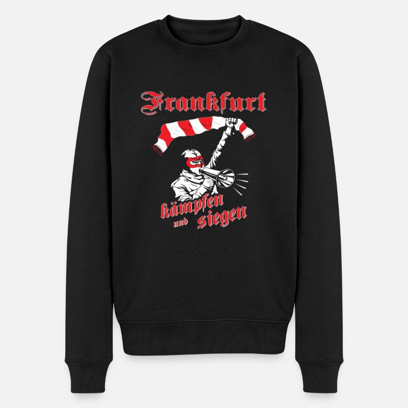 Frankfurt kämpfen und siegen No II - Männer Premium Bio Pullover - Schwarz