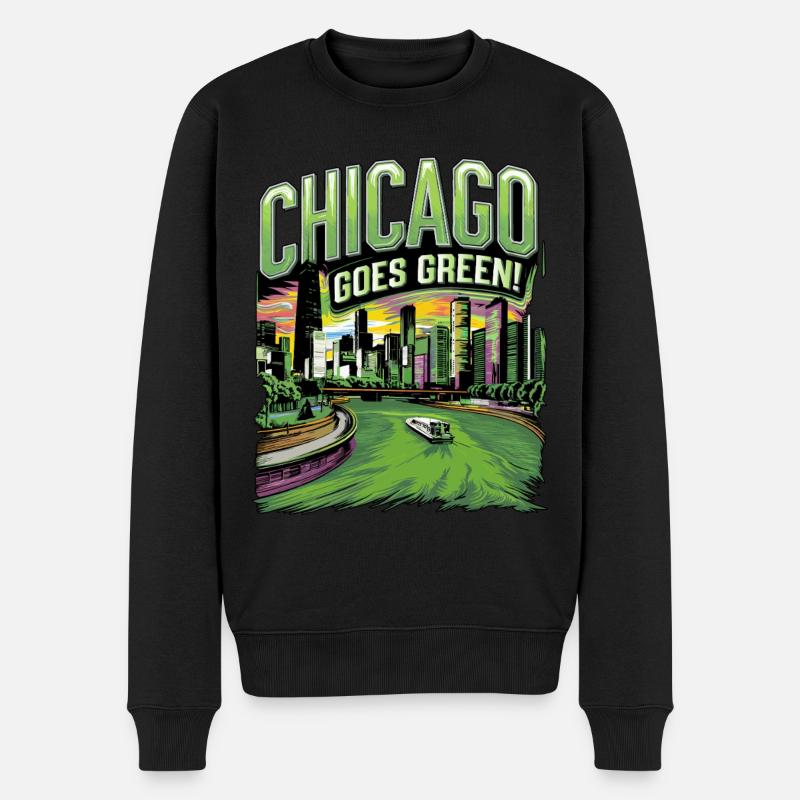 Chicago se met au vert - Pull Premium bio Homme - noir
