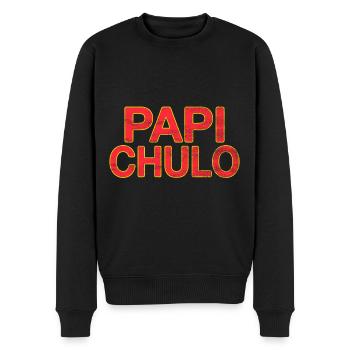 Papi Chulo - Men's Premium Organic Jumper - black - Front - Nico (187cm)