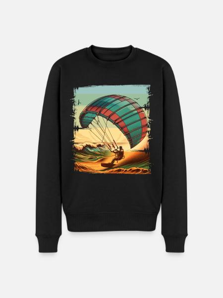 Kitesurfing Kitesurfer Kiteboard - Men's Premium Organic Jumper - black