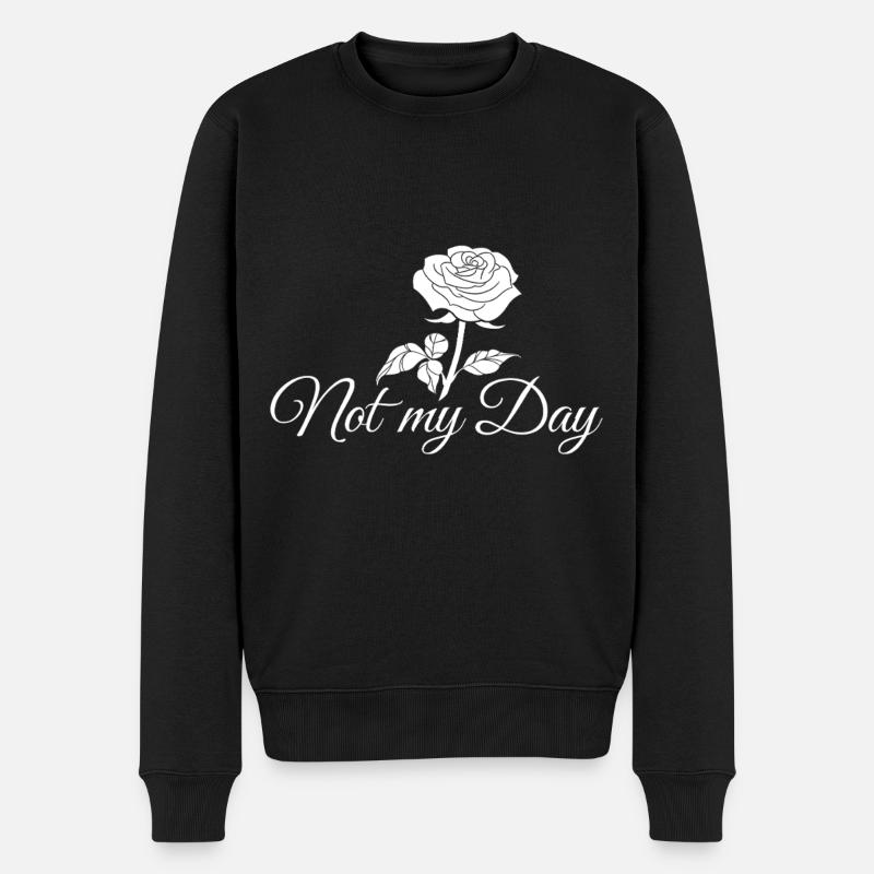 Pas ma journée – Rose anti-Saint-Valentin - Pull Premium bio Homme - noir