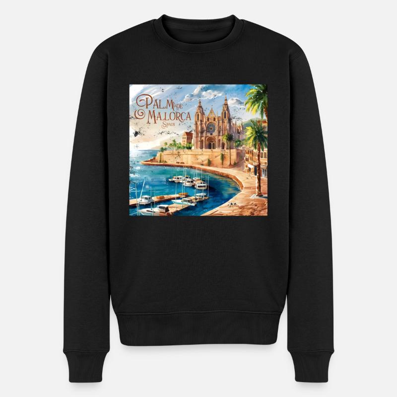 Palma de Majorque - Pull Premium bio Homme - noir