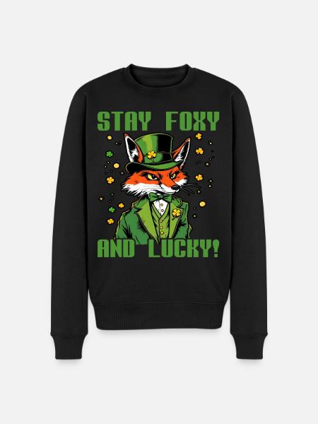 Restez Foxy et Lucky Saint-Patrick - Pull Premium bio Homme - noir