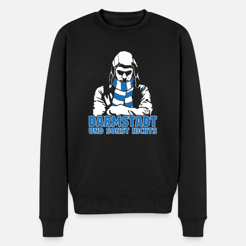 Darmstadt und sonst nichts - Männer Premium Bio Pullover - Schwarz