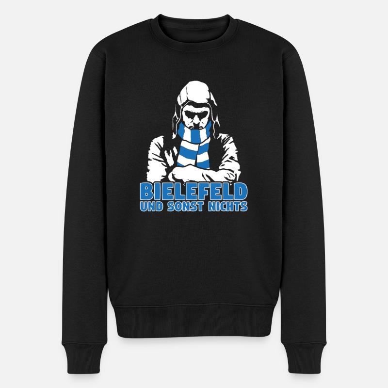 Bielefeld und sonst nichts - Männer Premium Bio Pullover - Schwarz