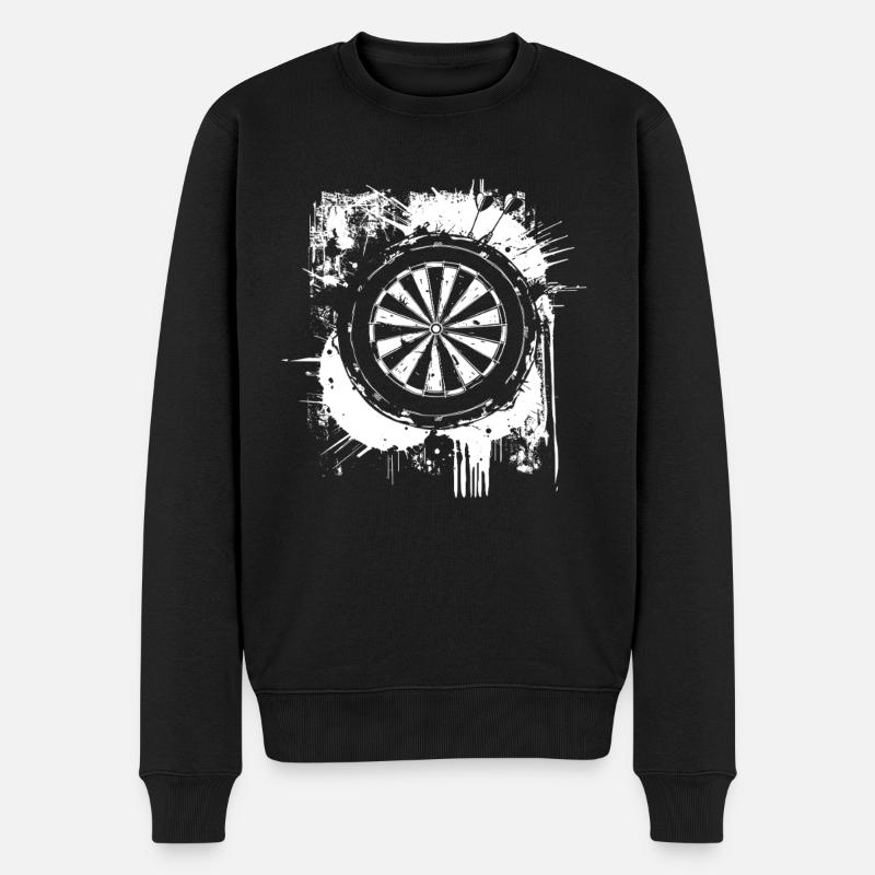 Dartscheibe Graffiti - Männer Premium Bio Pullover - Schwarz