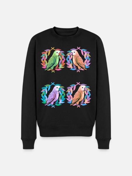 Oiseaux exotiques Oiseau Perroquet Perroquets - Pull Premium bio Homme - noir