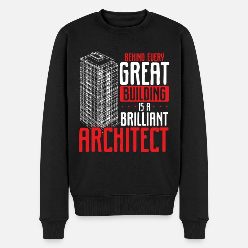 Architekt Architektur Geschenk Architekturstudent - Männer Premium Bio Pullover - Schwarz