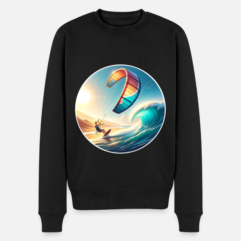 Kitesurf Kitesurfer Kiteboard - Pull Premium bio Homme - noir