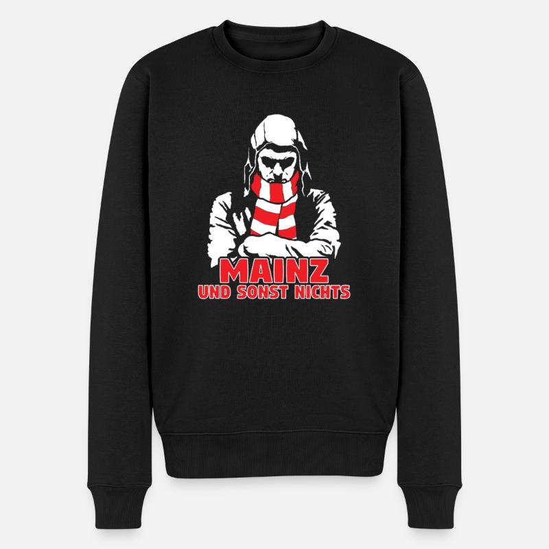 Mainz und sonst nichts - Männer Premium Bio Pullover - Schwarz