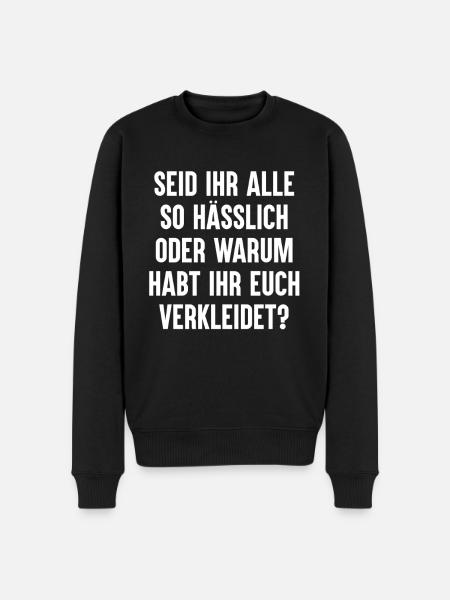 Kostüm Karneval Fasching - Männer Premium Bio Pullover - Schwarz