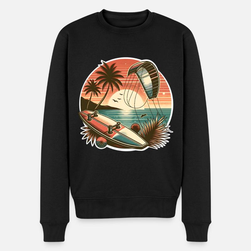Kitesurf Kitesurfer Kiteboard - Pull Premium bio Homme - noir