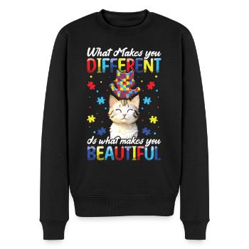 Autismus: What Makes You Different - Männer Premium Bio Pullover - Schwarz - Vorne - Nico (187cm)
