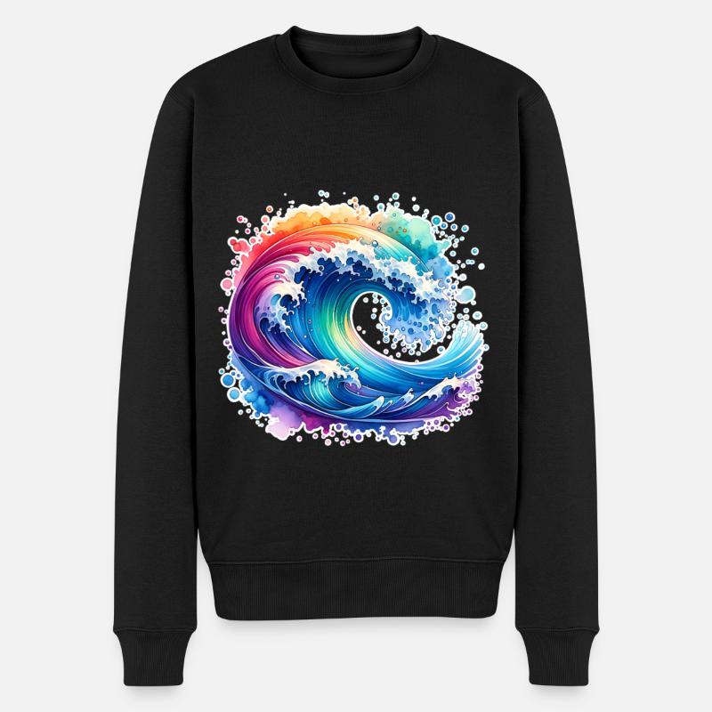 Vague - Pull Premium bio Homme - noir