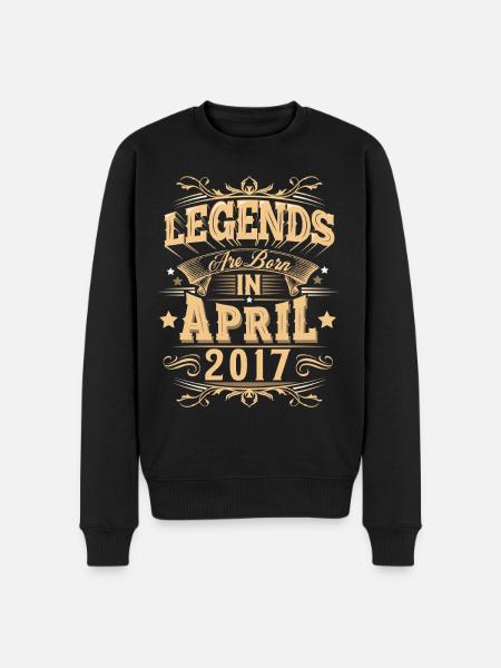 April 2017 Birthday Legend - Men's Premium Organic Jumper - black