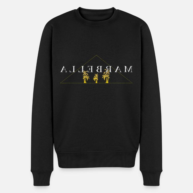 Marbella - Männer Premium Bio Pullover - Schwarz