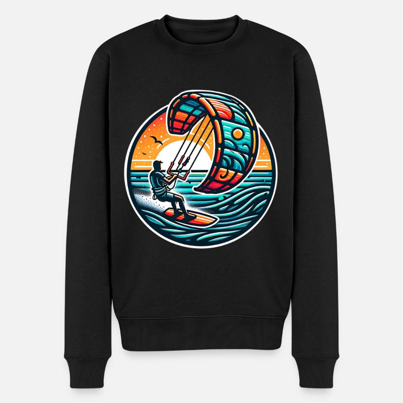 Kitesurf Kitesurfer Kiteboard - Pull Premium bio Homme - noir