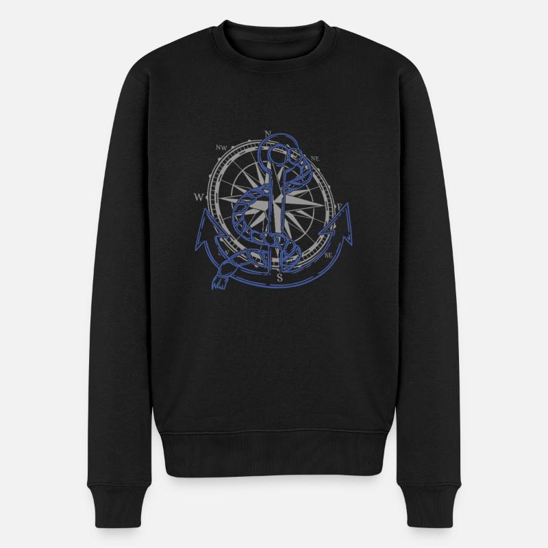 2 Capitaine Sailor Windrose - Pull Premium bio Homme - noir
