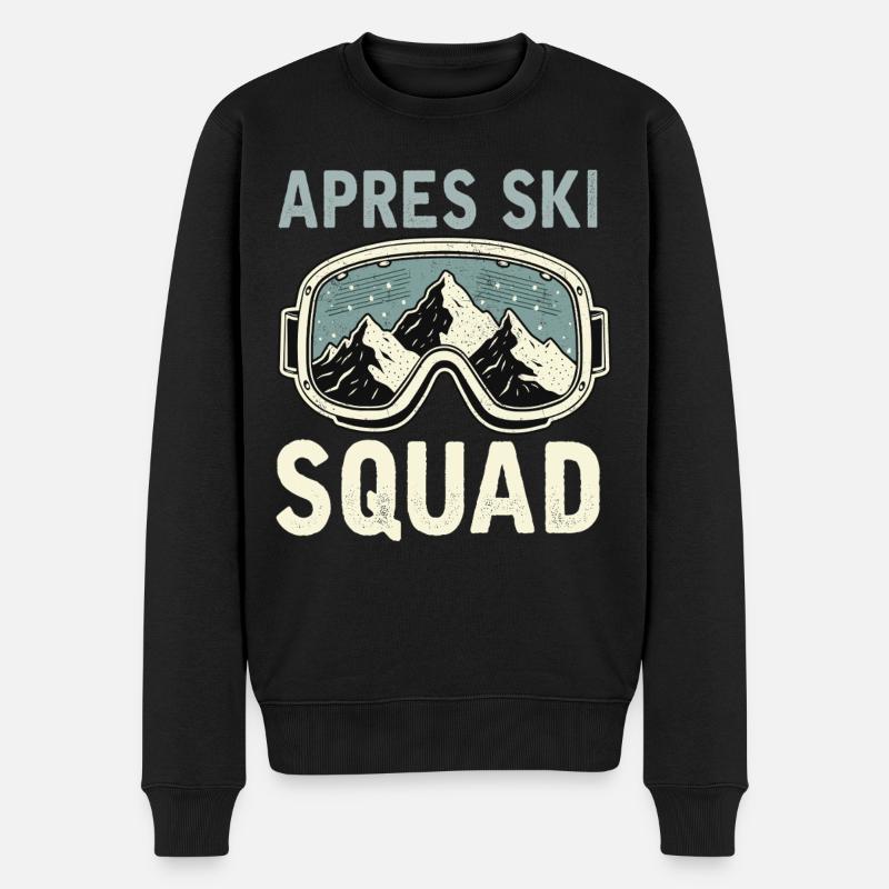 Apres Ski Squad - Männer Premium Bio Pullover - Schwarz