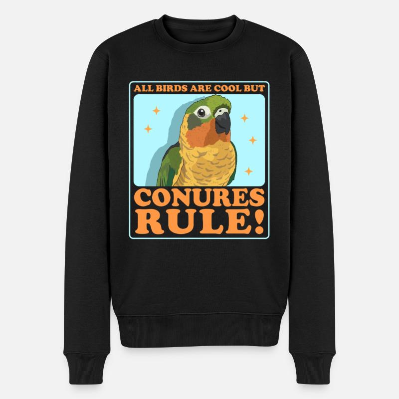 Conure Parrots Conures Gift - Men's Premium Organic Jumper - black