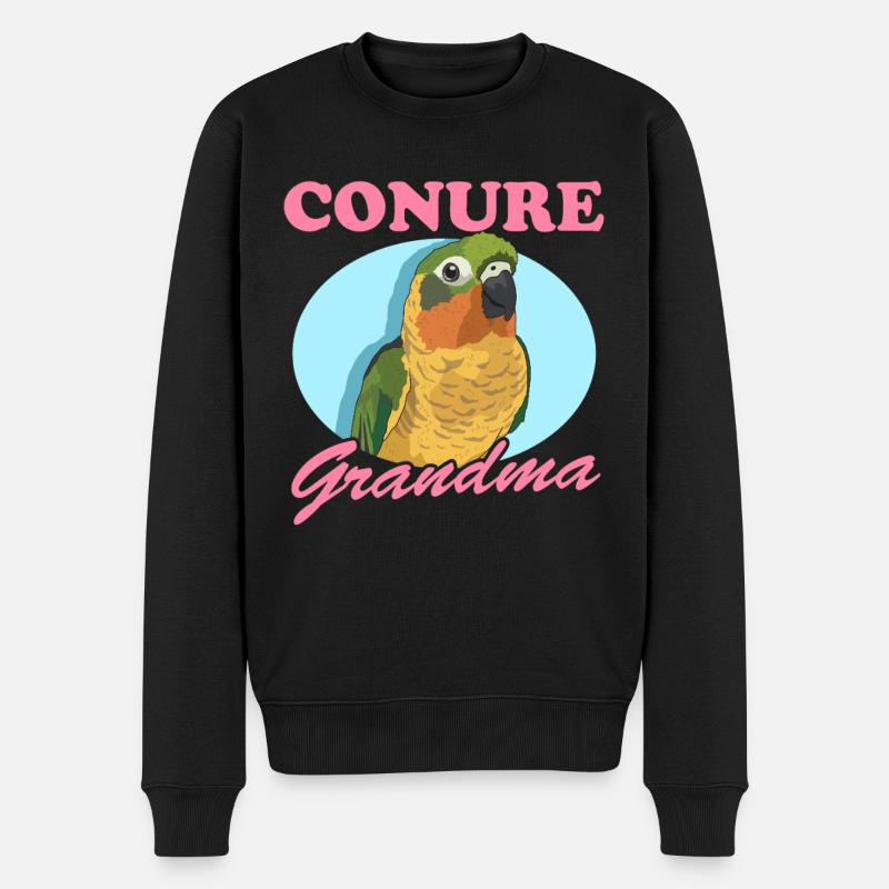 Conure Grand-mère Perroquets Conures Cadeau - Pull Premium bio Homme - noir