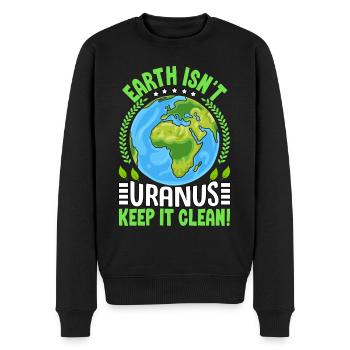 La Terre n’est pas Uranus, gardez-la propre - Pull Premium bio Homme - noir - Devant - Nico (187cm)