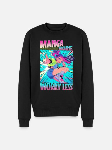 Manga Bøger Manga Elskere - Økologisk premium-sweatshirt til mænd - sort