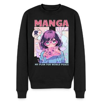 Manga Books Manga Lovers - Men's Premium Organic Jumper - black - Front - Nico (187cm)