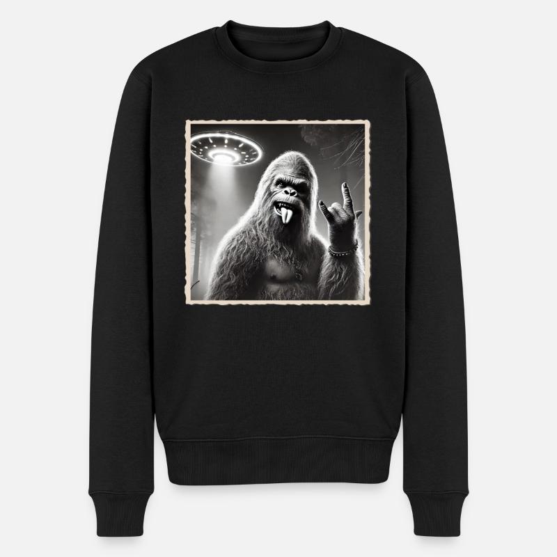 Rock, Rocker, Rock Musik, Heavy Metal, Rock Hand - Männer Premium Bio Pullover - Schwarz