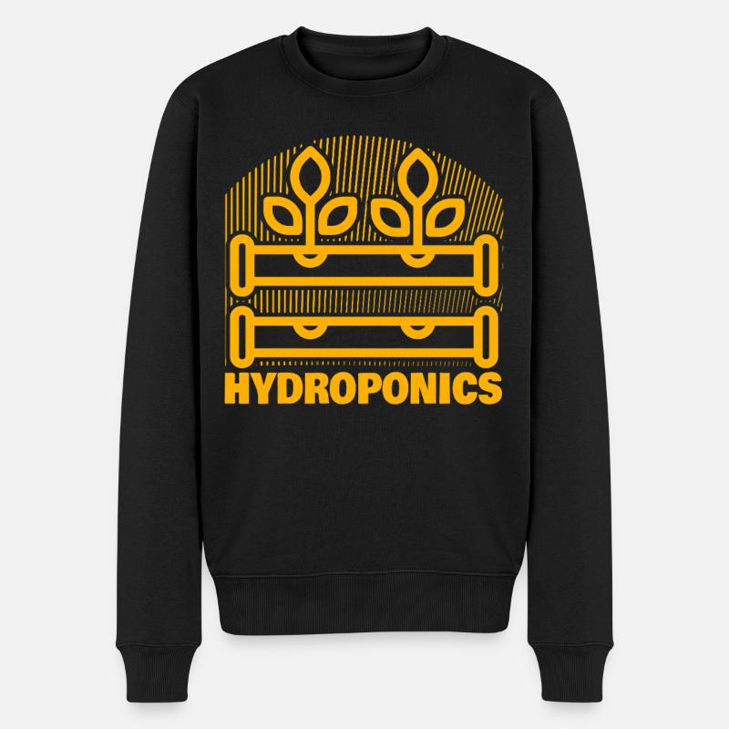 Hydroponik - Männer Premium Bio Pullover - Schwarz