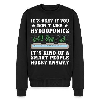 Culture hydroponique - Pull Premium bio Homme - noir - Devant - Nico (187cm)
