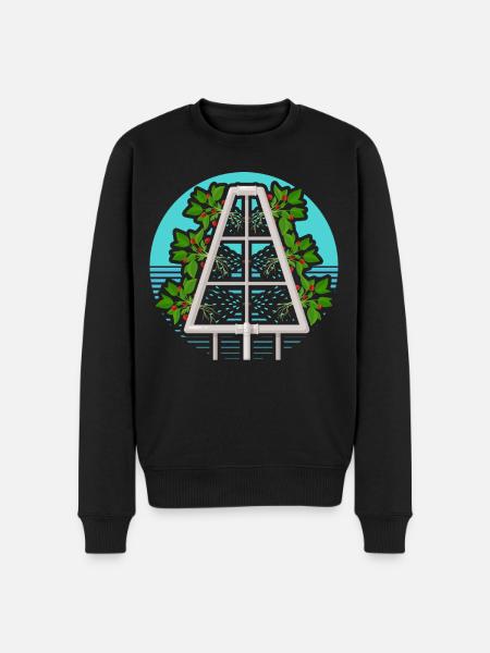 Hydroponics - Men's Premium Organic Jumper - black