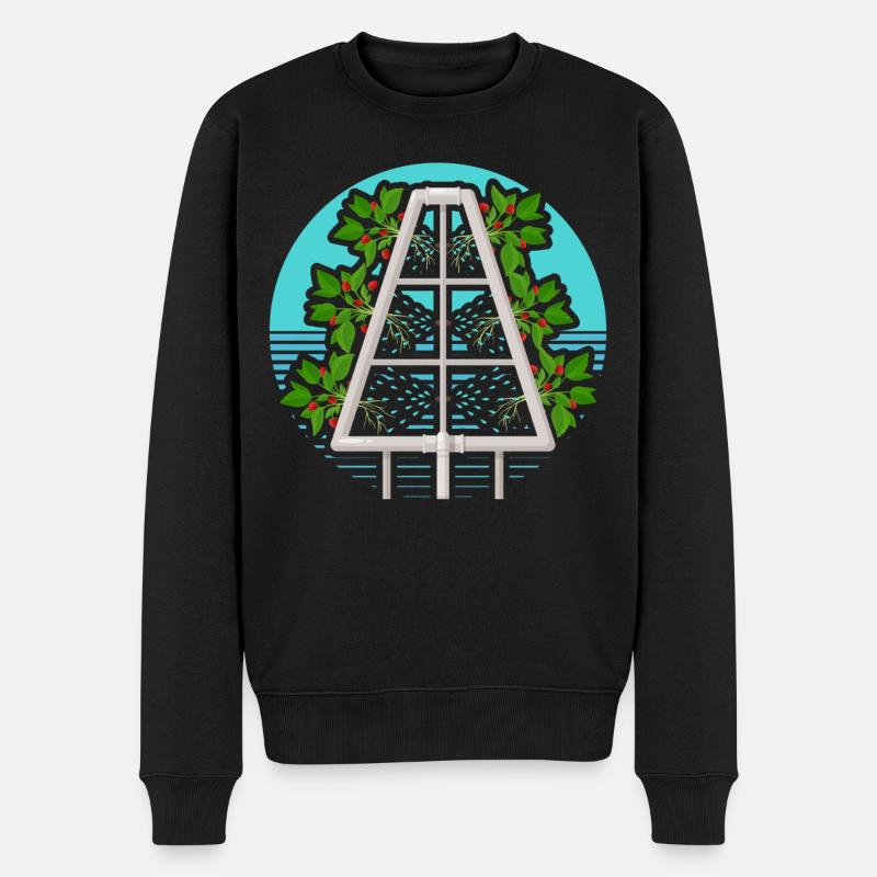 Hydroponik - Männer Premium Bio Pullover - Schwarz