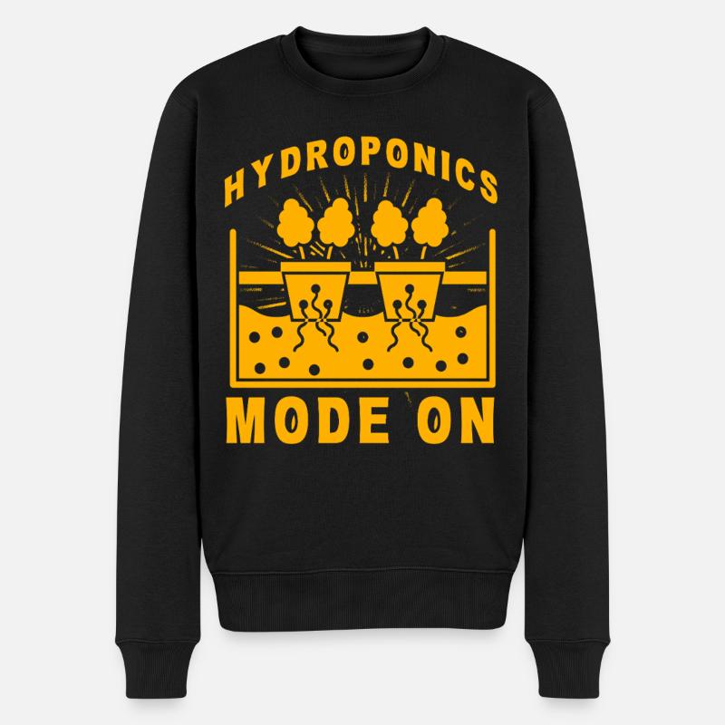 Hydroponik-Modus Ein - Männer Premium Bio Pullover - Schwarz