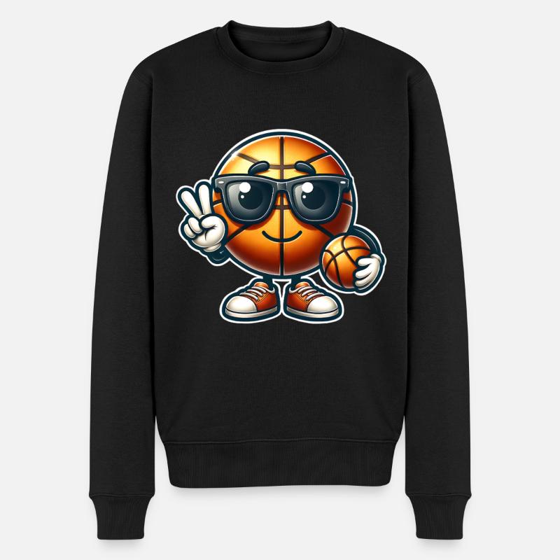 Basket-ball Joueurs de basket-ball - Pull Premium bio Homme - noir
