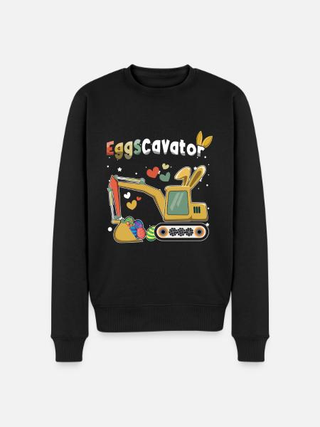 Ostern Eggscavator Bagger Eier - Männer Premium Bio Pullover - Schwarz