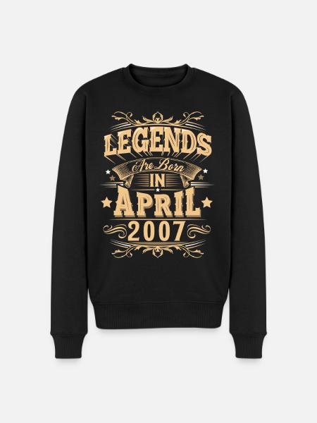 April 2007 Birthday Legend - Men's Premium Organic Jumper - black