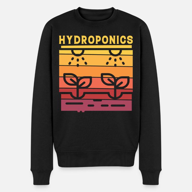 Hydroponik - Männer Premium Bio Pullover - Schwarz