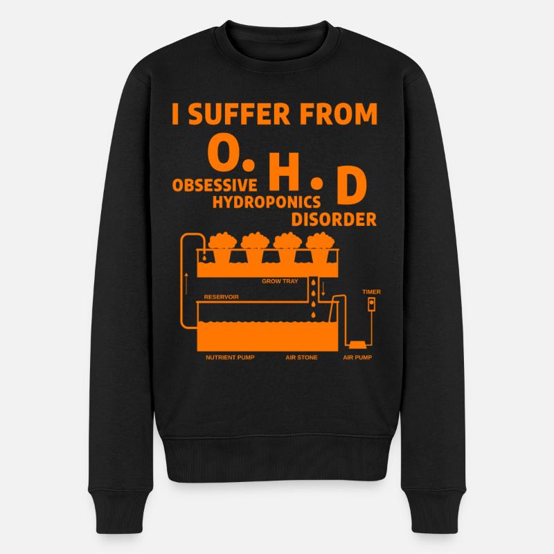 Hydroponik - Männer Premium Bio Pullover - Schwarz