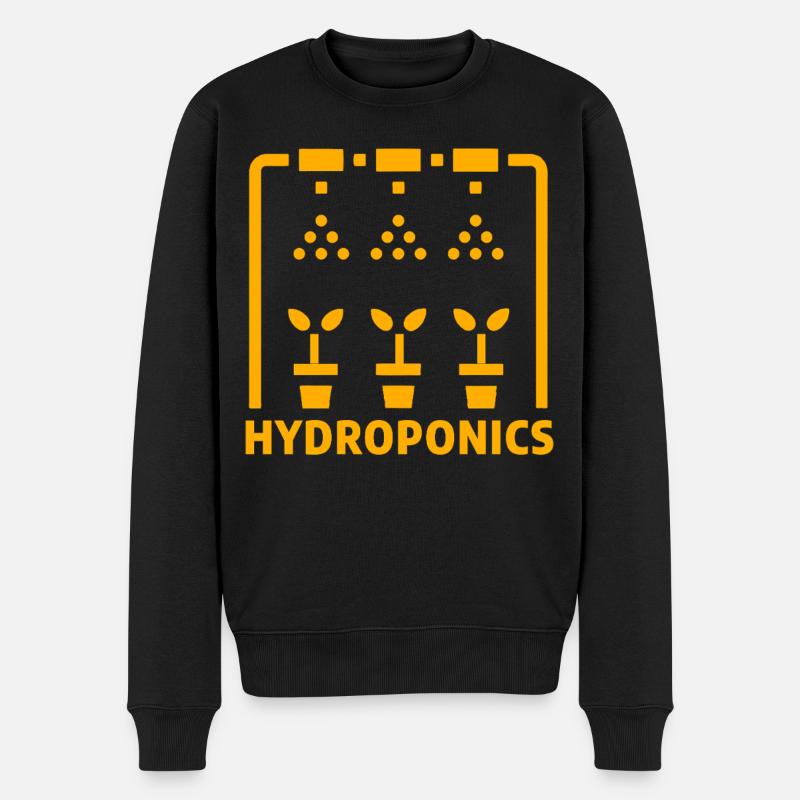Hydroponik - Männer Premium Bio Pullover - Schwarz