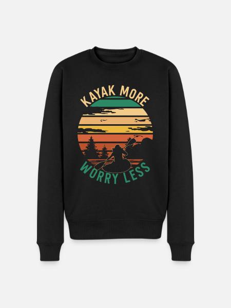 Kayak More - Men's Premium Organic Jumper - black