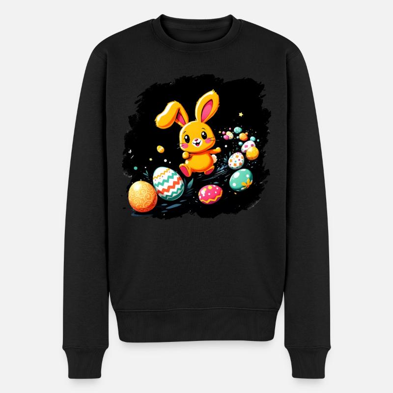Osterhase - Männer Premium Bio Pullover - Schwarz