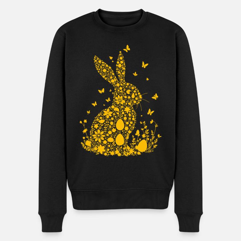 Osterhase - Männer Premium Bio Pullover - Schwarz
