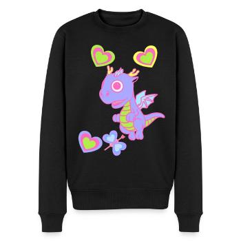 Bébé Dragon Dragon Enfants Enfant Rétro Années 80 Années 90 - Pull Premium bio Homme - noir - Devant - Nico (187cm)
