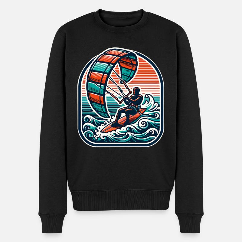 Kitesurf Kitesurfer Kiteboard - Pull Premium bio Homme - noir